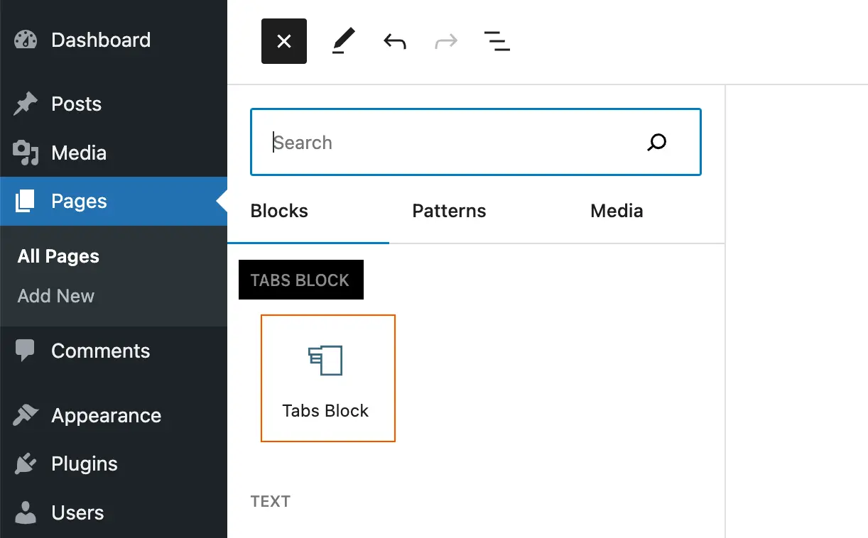 custom block category